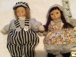 Antique Small Cloth Body Composite Face Dutch Boy and Girl ...