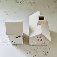 Nordstrom | Accents | Nordstrom White Porcelain House Candle Holders | Poshmark