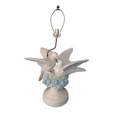 1960's Large Sculptural Ceramic Love Bird Lamp | Chairish