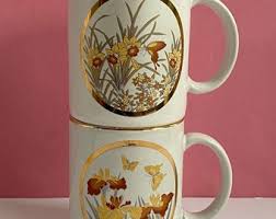 Vtg Art of Chokin Japanese Gold Trim Butterfly and Floral ...