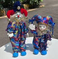 Vintage Clown Ceramic Doll,home Desktop Doll Ornaments ...