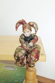 Vintage porcelain Venetian small doll - Harlequin - 9 inches ...