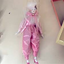 Brinn's Vintage 1989 Collectable Porcelain Doll Pink Satin ...