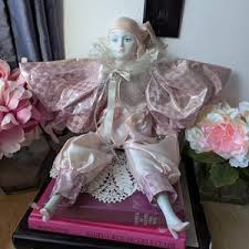 Vintage Porcelain Harlequin Clown Pierrot Venetian Doll ...
