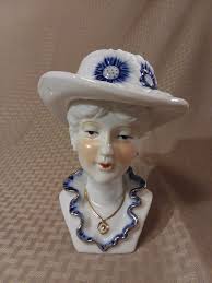 Porcelain Lady Head Vase - Etsy
