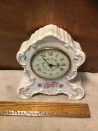 Vintage Lux Mfg Mechanical 6-1/2” Alarm Clock W/Porcelain Ceramic Case-Works | eBay Australia