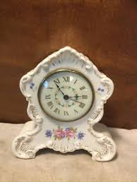 Vintage Lux Mfg Mechanical 6-1/2” Alarm Clock W/Porcelain Ceramic Case-Works | eBay