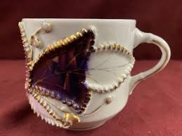 Vintage Porcelain 3D Butterfly Cup or Mug With Gold Trim ...