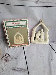 White 3X4" Religious Nativity Mary Joseph & Jesus Figurine ...