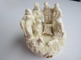 Vintage Nativity Music Box: Rotating Porcelain 'silent Night ...