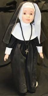 Sold at Auction: Nun Doll 16" with Stand , EC