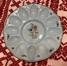 Peasant Village PV Italy Vintage Ceramic Hand Painted Deviled Egg Plate #65498 | eBay