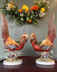 Vintage Pair of Lefton Golden Pheasants Colorful Fine China, Handpainted - Etsy
