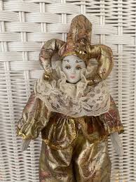 Vtg Jester Clown Doll 11” bendable bells | Mercari