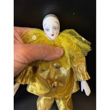 Vintage Pierrot French Harlequin Mime Doll 6" Hand Painted Face & Shoe – Zets Vintage Store