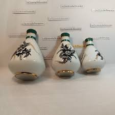 Vintage Set of 3 Porcelain Bottles/different Size/belle ...