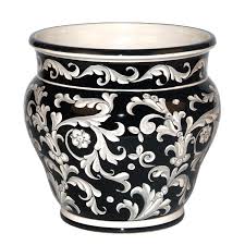 Planter - decor DAMASCO NERO