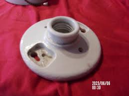 Vintage Ceiling Light Fixture Flush Mount Leviton 4 1/2 ...