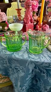 Vintage Sugar and Creamer Set -Uranium Glass – The House of ...