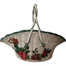 Wicker Rattan Farmhouse Home Decor Storage Primitive Basket ...