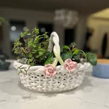 Vintage PORCELAIN BASKET Made in Portugal - Etsy