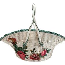 Wicker Rattan Farmhouse Home Decor Storage Primitive Basket