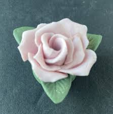 Vintage Bernie Cappelli - Pink Rose Ceramic Porcelain - Hand Made & Painted | eBay