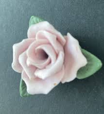 Vintage Bernie Cappelli Pink Rose Ceramic Porcelain Hand Painted Made | eBay