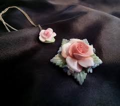 Vintage Hand Painted English Bone China Pink Rose Flower ...