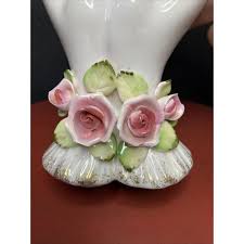 Lefton Lady Hand Vase Handpainted Rose Flowers Gold Trim Porcelain Granny Chic - Etsy Israel