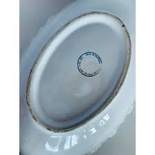 Vintage Portuguese Blanc De Chine Ceramic Oval Decorative ...