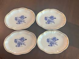 Richard Ginori Italy Blue/White Flowers Gold | Mercari