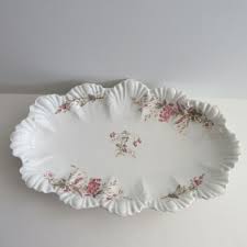 Oval Bowl Marx & Gutherz Carlsbad Austria 15" Scalloped ...