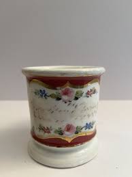 Antique Bavaria Barbershop Porcelain Shaving Mug & Rubberset Shaving Brush | eBay