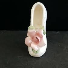 BEAUTIFUL VINTAGE CERAMIC PORCELAIN SHOE WITH FLOWERS ...