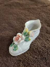 VINTAGE PORCELAIN SHOE MADE IN OCCUPIED JAPAN 3.75" 3 D Pink ...
