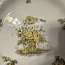 ESCO Japan Hand Painted Yellow Porcelain Plate 10 3/8 ...