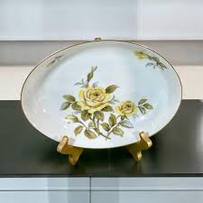 Oval Vegetable Bowl Yellow Rose by Harmony House China ...
