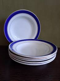 Cobalt Blue and Gold Vintage Porcelain Soup and Pasta Budi Factory Plate ,cobalt Blue Gold Decal USSR Soviet Dessert Plate 1970stage - Etsy