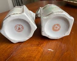 Antique German Apothecary/spice Jars, Hand Painted Porcelain, Approx 4-3/4” High With Lid On. - Etsy