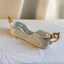 Vintage Porcelain Treasures Silverware Holder for Serving at ...