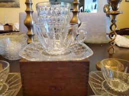 Federal USA Columbia Crystal Cup & Saucer -Depression Era Glass circa 1938-1942 | eBay