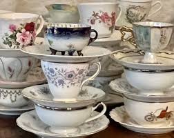 3 Sets Mismatched Tea Cups & Saucers W Imperfections • Slightly Damaged Nice China • Vintage Shabby Chic Party Favors, Decor - Etsy