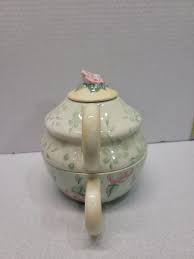 Capriware Ceramic Teapot Tea For One Hand Painted Roses Green Pink Kitchen Gift | eBay