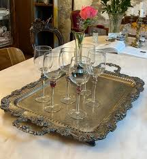 Tavă de servire din alpaca argintată, cca. anii '40 – Italian ...