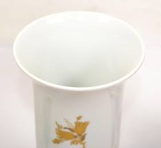 Original Rosenthal White Porcelain Flower Vase Hand Painted ...