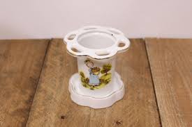 Vintage Porcelain Toothbrush Holder - Girl Design - Japan ...
