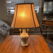 Vintage Lamp With Flowers | eBay