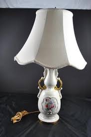 Vintage Floral Pink Blue Red Botanical Scroll Gold Gilt Lamp ...