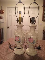 Pair Of White Porcelian Vintage Lamps | eBay